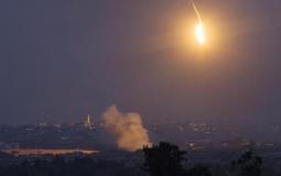 صاروخ أطلق من غزة في سماء سيدروت جنوب إسرائيل -ارشيف-