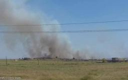 النيران ناجمة عن حرق مخلفات المحاصيل في الحقول