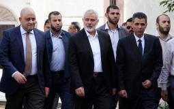 قيادة حماس مع الوفد الامني المصري في غزة - ارشيفية