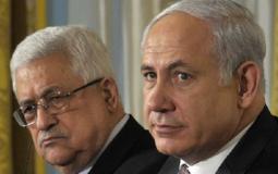 بنيامين نتنياهو رئيس الحكومة الإٍسرائيلية والرئيس الفلسطيني محمود عباس -