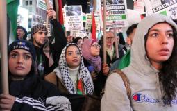 المئات يتظاهرون في مدينة نيويورك دعماً لغزة