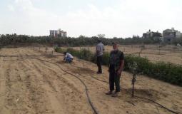 المزارعين المتضررين في المناطق الشرقية لمحافظة خانيونس