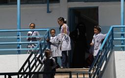 طالبات في أحد مدارس الأونروا بقطاع غزة