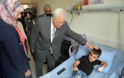 الرئيس عباس في مستشفى اتش كلينك