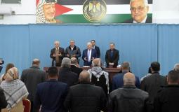 الرئيس عباس خلال لقائه أعضاء أقاليم فتح  المنتخبين