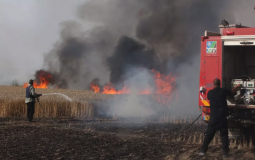 حريق في غلاف غزة بفعل بالونات حارقة - أرشيفية