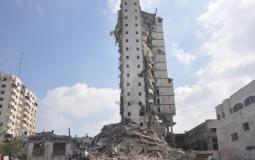 تدمير البرج الإيطالي خلال عدوان غزة 2014