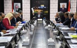 مجلس الوزراء الفلسطيني خلال جلسة عقدت اليوم في رام الله