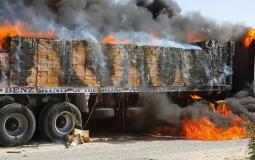 اندلاع حريق بشاحنة في بلدة الرامة  