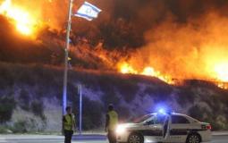 حريق في مستوطنة إسرائيلية - ارشيف