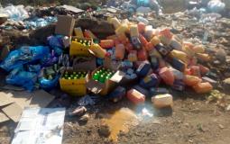 اتلاف مواد تموينية منتهية الصلاحية في أريحا