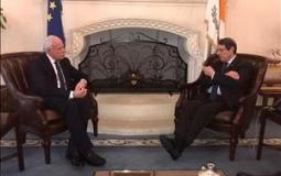 وزير الخارجية رياض المالكي يلتقي الرئيس القبرصي