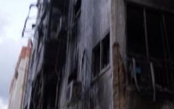 حريق كبير في بناية سكنية في نهاريا