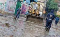 أعمال بلدية غزة خلال المنخفض الجوي