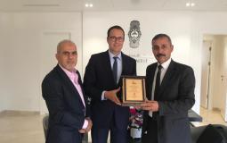 لقاء نقيب مقاولي غزة مع مدير بنك فلسطين