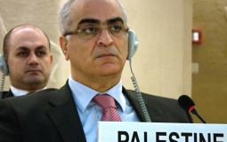 المندوب الدائم لدولة فلسطين لدى الأمم المتحدة إبراهيم خريشة
