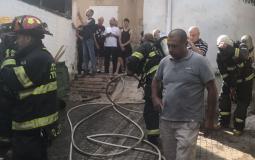 حريق هائل في مبنى مهجور في الناصرة 