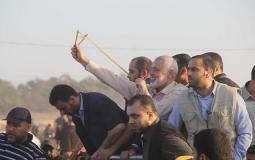 زعيم حماس اسماعيل هنية على حدود غزة