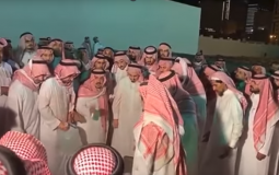 أثناء تشييع الأمير بندر بن عبد العزيز