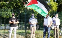 تظاهرة أمام السفارة الإماراتية احتجاجا على الاتفاق الإماراتي الإسرائيلي-برلين 