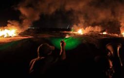 فعاليات الإرباك الليلي على حدود غزة -ارشيف-