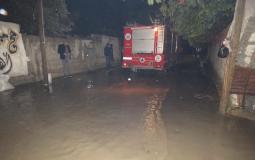 71 مهمة للدفاع المدني في غزة خلال المنخفض الجوي