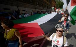 تظاهرات في ايطاليا ونيويورك تضامنا مع غزة