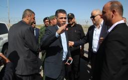 الوفد الأمني المصري لحظة وصوله الى غزة