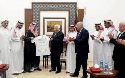 استقبال بعثة المنتخب السعودي في رام الله