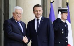 الرئيس محمود عباس والرئيس الفرنسي إيمانويل ماكرون