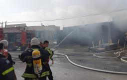 اندلاع حريق في مخزن لقطع الغيار في قرية زيمر