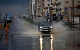استمرار تساقط الامطار في قطاع غزة