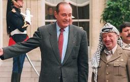 الرئيسان الراحلان ياسر عرفات وجاك شيراك