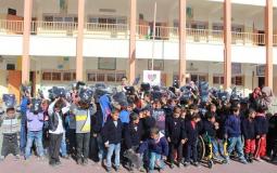 حملة دفا وعفا  لطلاب المرحلة الابتدائية في قرية أم النصر شمال قطاع غزة