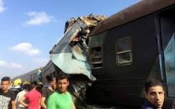 حادث تصادم قطارين في مصر 