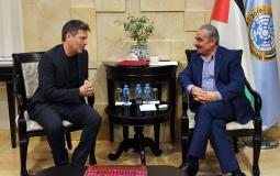 محمد اشتية - رئيس الوزراء الفلسطيني يستقبل وفدا من حزب الخضر الألماني