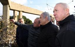  نتنياهو خلال جولة على الحدود الشمالية برفقة وزراء الكابينت