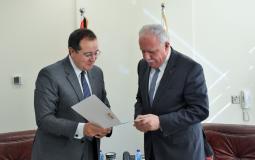 وزير الخارجية رياض المالكي يستقبل سفير مصر الجديد لدى فلسطين عصام الدين عبد الحميد معوض عاشور