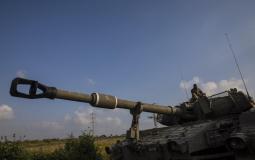 دبابة إسرائيلية على حدود غزة اليوم