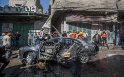استهداف سيارة في غزة - ارشيفية -