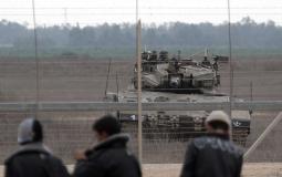 دبابات اسرائيلية على حدود قطاع غزة