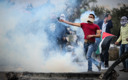 صورة من مواجهات اليوم مع قوات الاحتلال الإسرائيلي