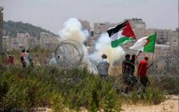 علما الجزائر وفلسطين في تظاهرة -ارشيف-