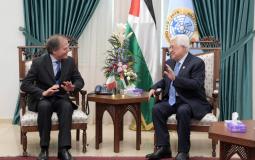 الرئيس محمود عباس يستقبل وزير الخارجية الايطالي