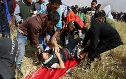 إصابة أحد المشاركين في مسيرة العودة شرق قطاع غزة