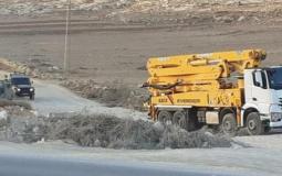 وفاة نبيلة إبراهيم دراوشة دهسا بمضخة باطون في طوباس