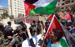 قوات الاحتلال الإسرائيلي تقمع مسيرة سلمية