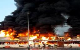الحريق في السوق الإيراني بإمارة عجمان