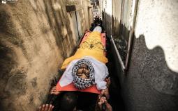 تشييع جثمان الشهيد سمير النباهين وسط قطاع غزة