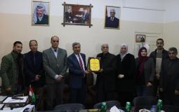 الوزير ابو النجا يزور جامعة الازهر ومعهد الازهر في غزة